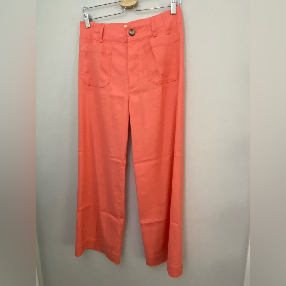 Anthropologie The Colette Cropped Wide-Leg Pants by Maeve Linen Edition 29 - Picture 10 of 10